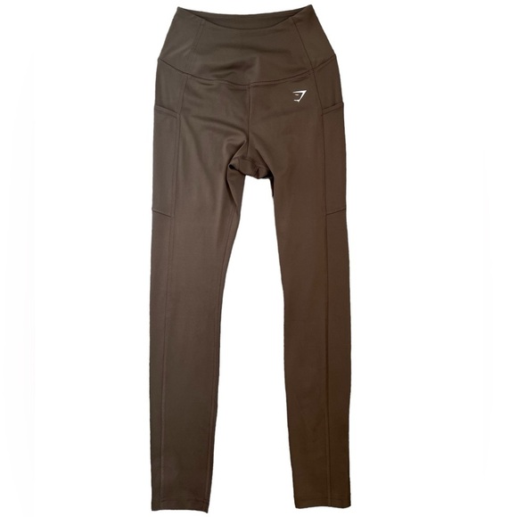 Women’s Gymshark Archive Brown High Rise Pocketed Leggings Size XS - Picture 3 of 14